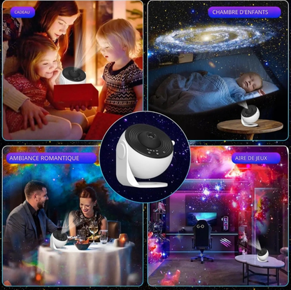 Projecteur Étoiles Enfant – Veilleuse Galaxy LED avec Minuterie et Rotation 360° pour Chambre